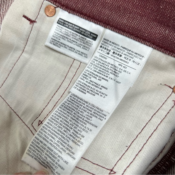 Levi’s 501 Men’s Original Fit White Oak Cone Jeans Red Stone Washed - Picture 9 of 11